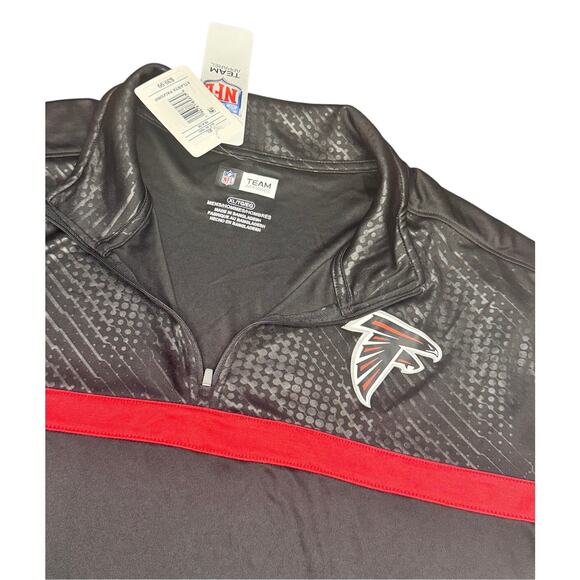 NFL Football Adidas Atlanta Falcons Climalite Quarter-zip pullover Jacket - Picture 5 of 5